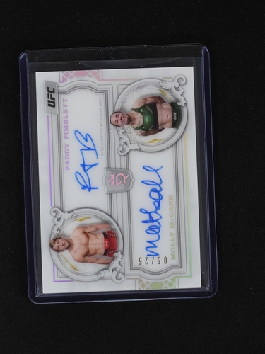 2024 Topps Royalty UFC #DA-PM Paddy Pimblett & Molly McCann Dual On Card Auto — front