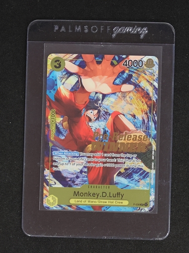 2023 One Piece Card Game P-036 Monkey D. Luffy Pre-Release Winner — front