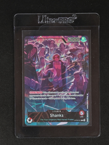 2025 One Piece Card Game OP09-001 Shanks 2nd Anniversary Leader Alt — front