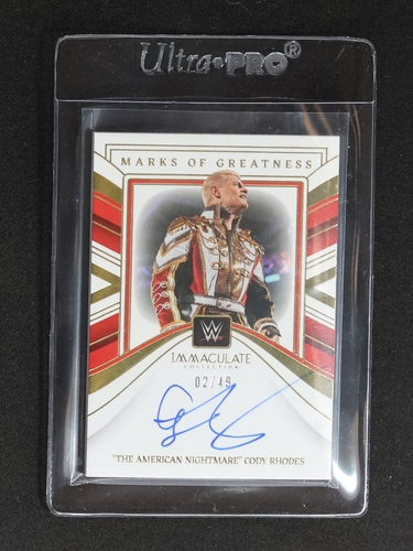 2023 Panini Immaculate WWE Marks Of Greatness #02/49 Cody Rhodes — front