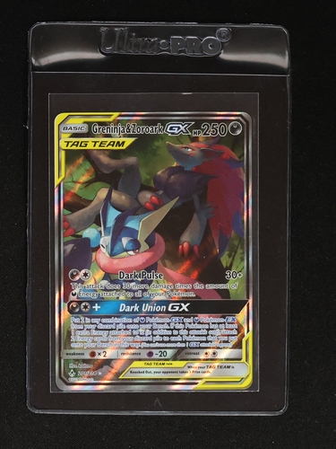 2019 Pokémon SM-Unbroken Bonds #201 Greninja & Zoroark GX — front