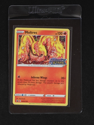 2022 Pokémon SWSH #SWSH185 Moltres Brilliant Stars Prerelease Promo — front