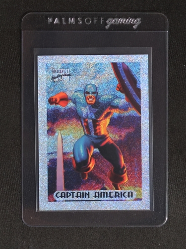 1994 Fleer Marvel Masterpieces #1 Captain America Silver Holofoil — front