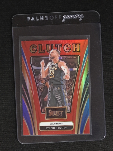 2020-21 Panini Select #57 Stephen Curry Concourse Red White Orange Flash Prizm — front
