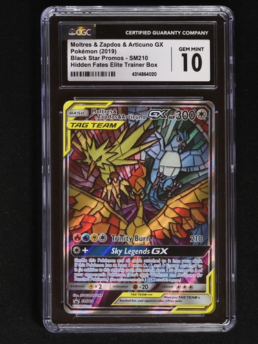 2019 Pokemon Moltres & Zapdos & Articuno GX #SM210 Black Star Promos — front