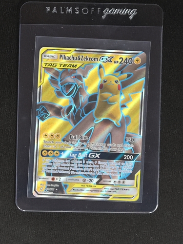 2017 Pokémon TCG SM248 Pikachu & Zekrom GX Tag Team Gold Promo — front