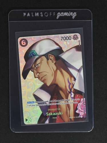 One Piece Card Game OP02-099 Sakazuki SP Kingdoms of Intrigue — front