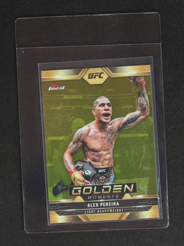 2025 Topps Finest UFC #GM-7 Alex Pereira Golden Moments — front