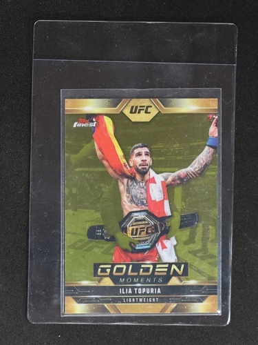 2025 Topps Finest UFC #GM-16 Ilia Topuria Golden Moments — front