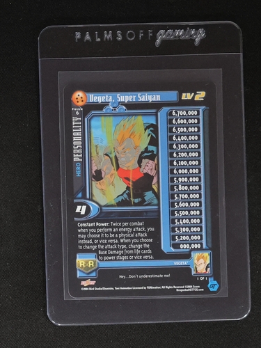 2004 Score Dragon Ball GT TCG #6 Vegeta, Super Saiyan LV2 Preview — front