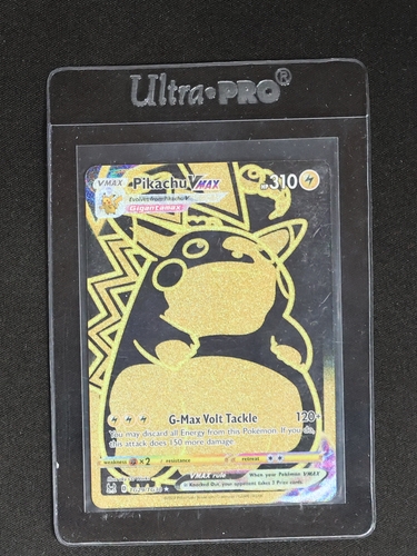 2022 Pokémon TCG Lost Origin #TG29/TG30 Pikachu VMAX Gold Secret Rare — front