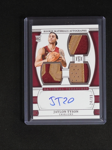 2024-25 Panini National Treasures Rookie Materials Autographs #RMD-TYS Jaylon Tyson — front
