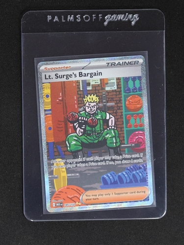 2025 Pokémon ME01: Mega Evolution #185 Lt. Surge's Bargain — front