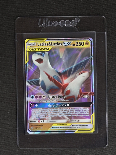 2019 Pokémon Sun & Moon #113 Latias & Latios GX — front