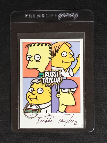 1990 Bongo Comics Simpsons Russell Taylor Artist Signed Card — front