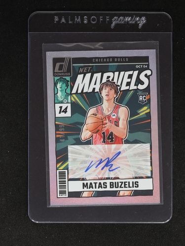 2024-25 Panini Donruss #14 Matas Buzelis Net Marvels RC Auto — front