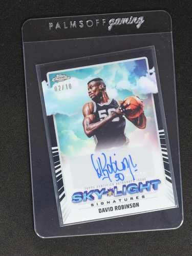 2025 Topps Chrome Sky Light Signatures #02 David Robinson — front