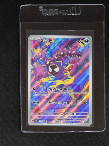 2023 Pokémon Scarlet & Violet Temporal Forces #177 Gastly Illustration Rare — front
