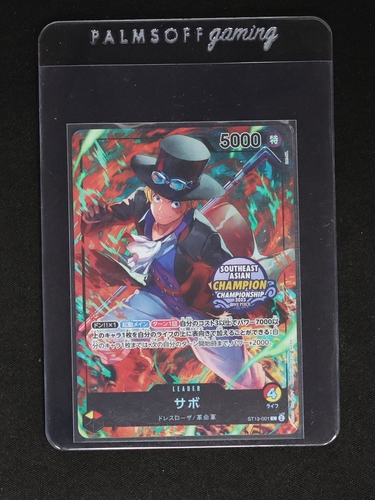 One Piece Card Game 2023 ST13-001 Sabo Southeast Asian Champion Promo — front