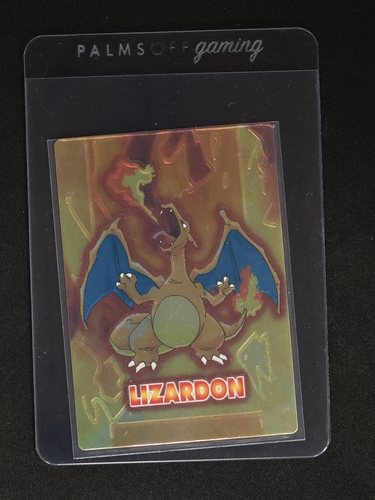1999 Meiji Promo Embossed Charizard Lizardon — front