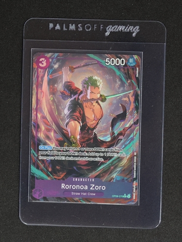 One Piece Bandai OP09-076 Roronoa Zoro (Alternate Art) — front