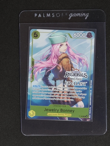 2025 One Piece Card Game P-085 Jewelry Bonney Regional Finalist Promo — front