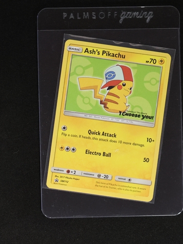 2017 Pokémon SM112 Ash's Pikachu — front