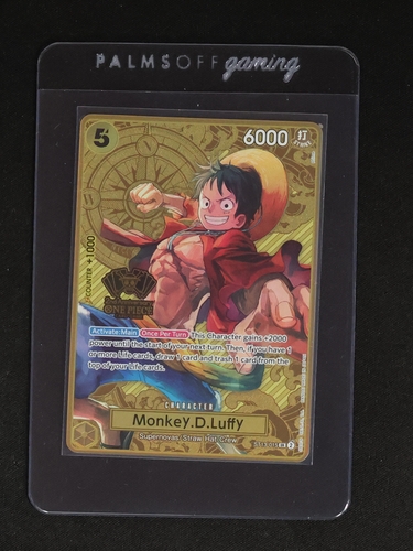 Monkey D. Luffy ST13-015 One Piece TCG 2nd Anniversary Gold Foil Promo — front