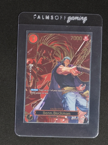 Bandai One Piece CCG Benn Beckman OP09-009 SP Carrying On His Will — front