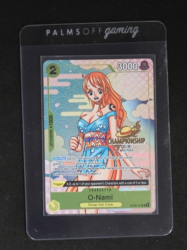 One Piece Card Game 2025 OP06-101 O-Nami Championship 25-26 Promo — front