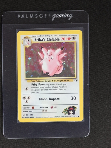 2000 Pokémon Gym Heroes #3 Erika's Clefable — front
