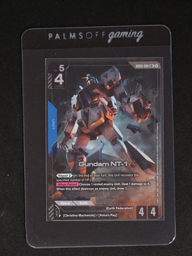 2023 Gundam Card Game GD03-001 Gundam NT-1 Steel Requiem — front