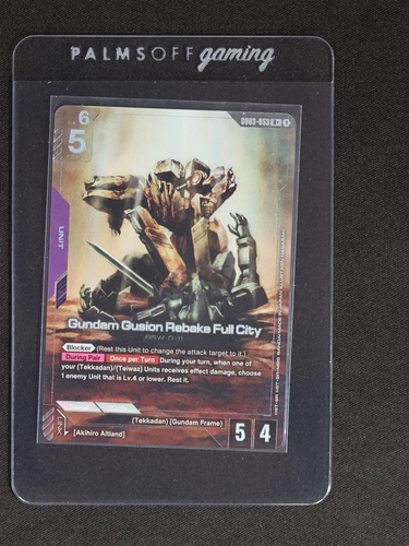 Gundam TCG GD03-053 Gundam Gusion Rebake Full City R+ Alt Art Steel Requiem — front