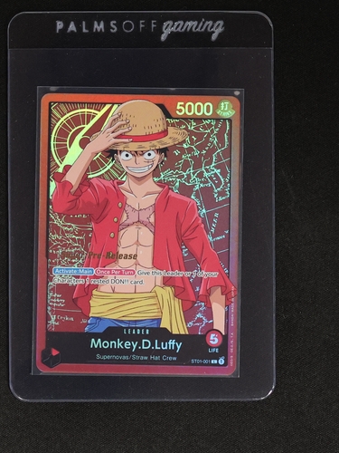 2025 One Piece Card Game ST01-001 Monkey D. Luffy Super Pre-Release Starter Deck Leader — front