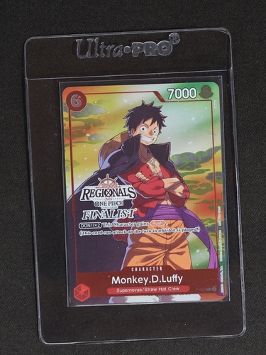 2024 One Piece TCG P-001 Monkey D. Luffy Offline Regional Finalist — front
