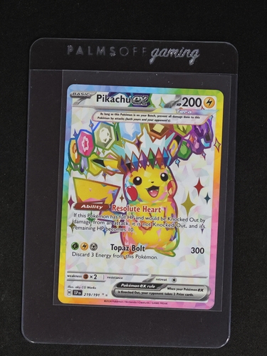 2024 Pokemon Surging Sparks Pikachu ex #219/191 — front