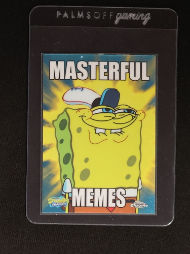 2025 Topps Chrome SpongeBob Masterful Memes Mocking SpongeBob #MM-5 — front