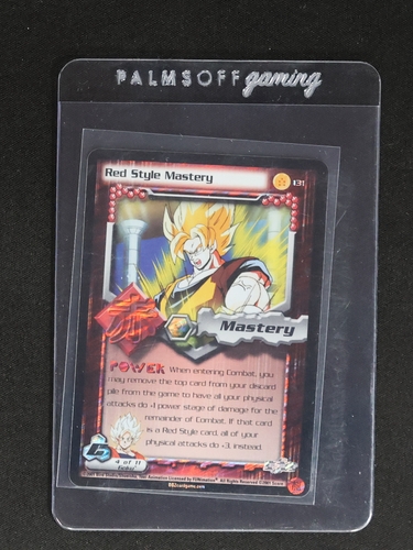 2001 Score Dragon Ball Z CCG #131 Red Style Mastery Goku — front
