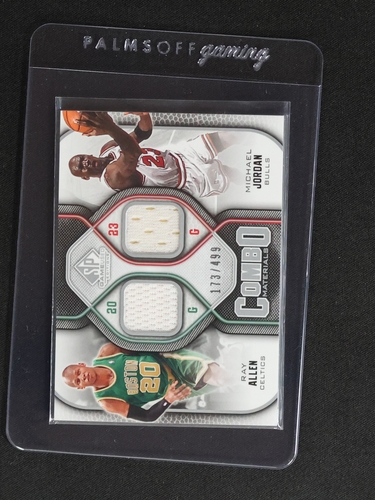 2009-10 SP Game Used #CM-JA Michael Jordan & Ray Allen Combo Materials — front