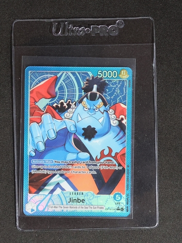 One Piece TCG OP14-040 Jinbe Leader Alt Art The Azure Sea's Seven — front
