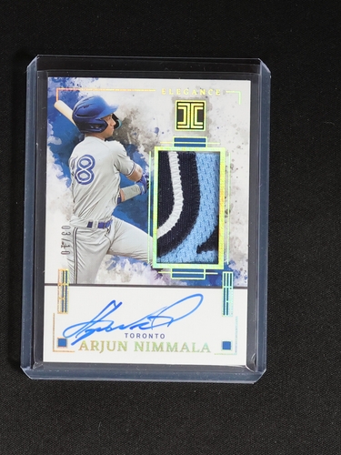 2025 Panini Impeccable #EJA-AN Arjun Nimmala Elegance Patch Auto — front
