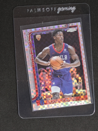 2025-26 Topps Chrome #253 VJ Edgecombe X-Fractor Rookie — front