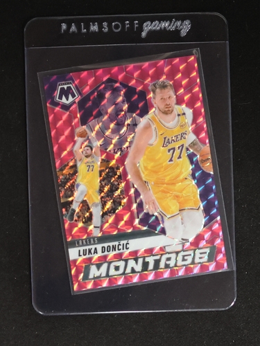 2024-25 Panini Mosaic #26 Luka Dončić Montage Pink Prizm — front