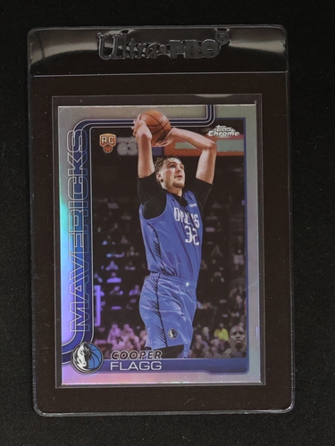 2025-26 Topps Chrome #251 Cooper Flagg Rookie RC Dallas Mavericks — front