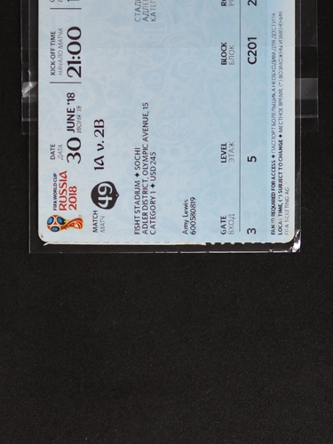 2018 FIFA World Cup Russia Match 49 Japan vs Belgium Ticket — front