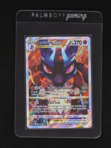 Pokémon TCG Lucario VSTAR SWSH291 Crown Zenith — front
