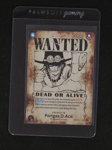 One Piece Card Game OP13-119 Portgas.D.Ace Wanted Poster — front