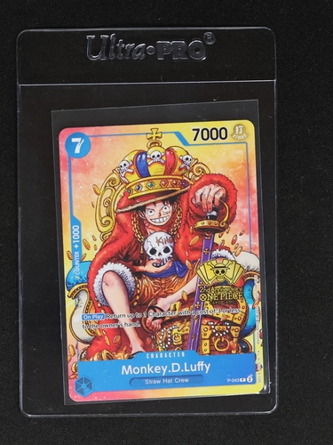 Monkey.D.Luffy P-043 One Piece TCG 2nd Anniversary Stamped Promo — front
