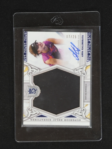2024 Topps Royalty Tennis Superior Relic Signatures #07/25 Anna Kalinskaya — front