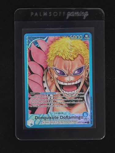 2022 One Piece Card Game OP01-060 Donquixote Doflamingo Alternate Art Leader — front